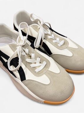 De Florance Cloudea Beige & Black Sneakers Italian Comfort Chunky Sole Size 9